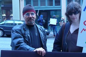 Jeff Hawkins with other members of Anonymous